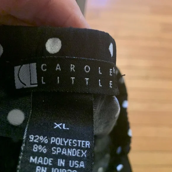 Carole Little Black and White Ruffled Trumpet Skirt - Picture 2 of 4